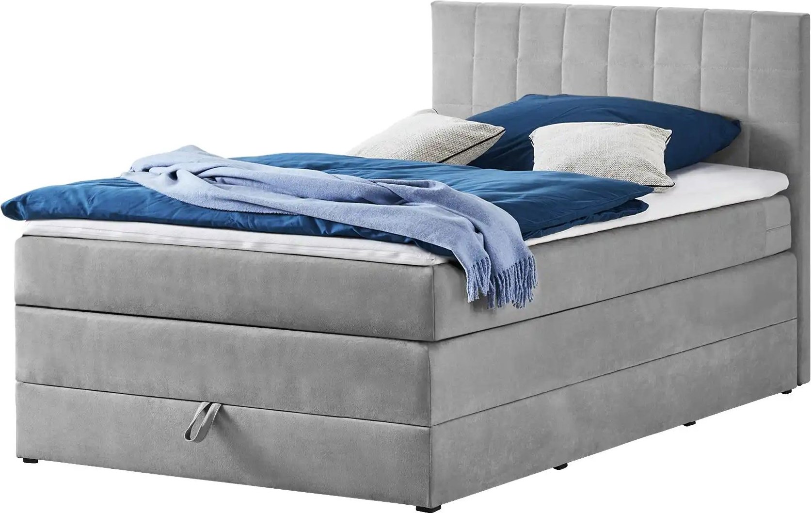 Boxspringbett mit Bettkasten Prince ¦ grau ¦ Maße (cm): B: 121 H: 107 Betten > Boxspringbetten - Höffner