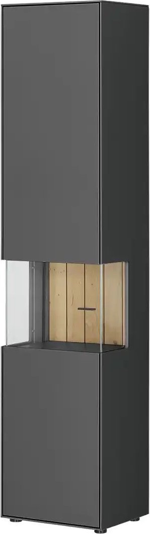 Jette Home Vitrine Como ¦ grau ¦ Maße (cm): B: 47 H: 206 T: 38.0 Schränke > Vitrinen - Höffner