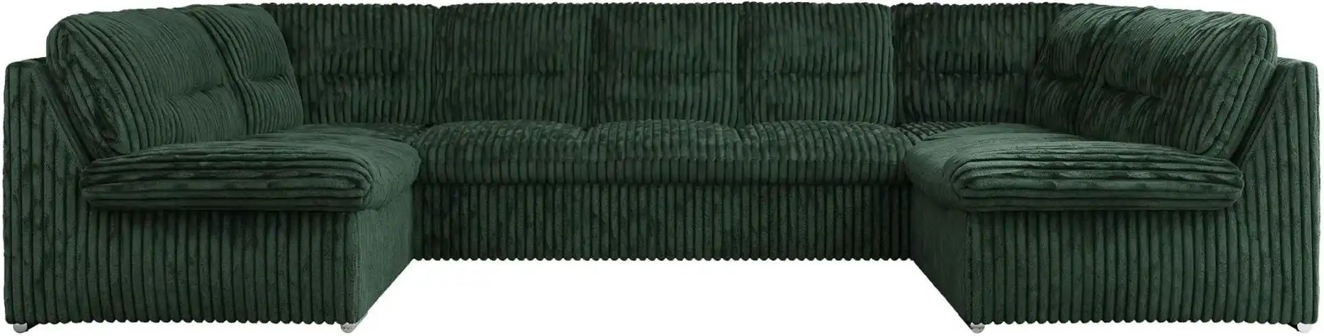 Wohnlandschaft mit Schlaffunktion Comodo ¦ grün ¦ Maße (cm): B: 340 H: 93 Polstermöbel > Sofas > Wohnlandschaften - Höff...