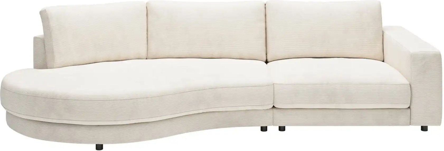 Jette Home Organisches Einzelsofa in Feincord Sila ¦ weiß ¦ Maße (cm): B: 330 H: 85 T: 166.0 Polstermöbel > Sofas > Modu...