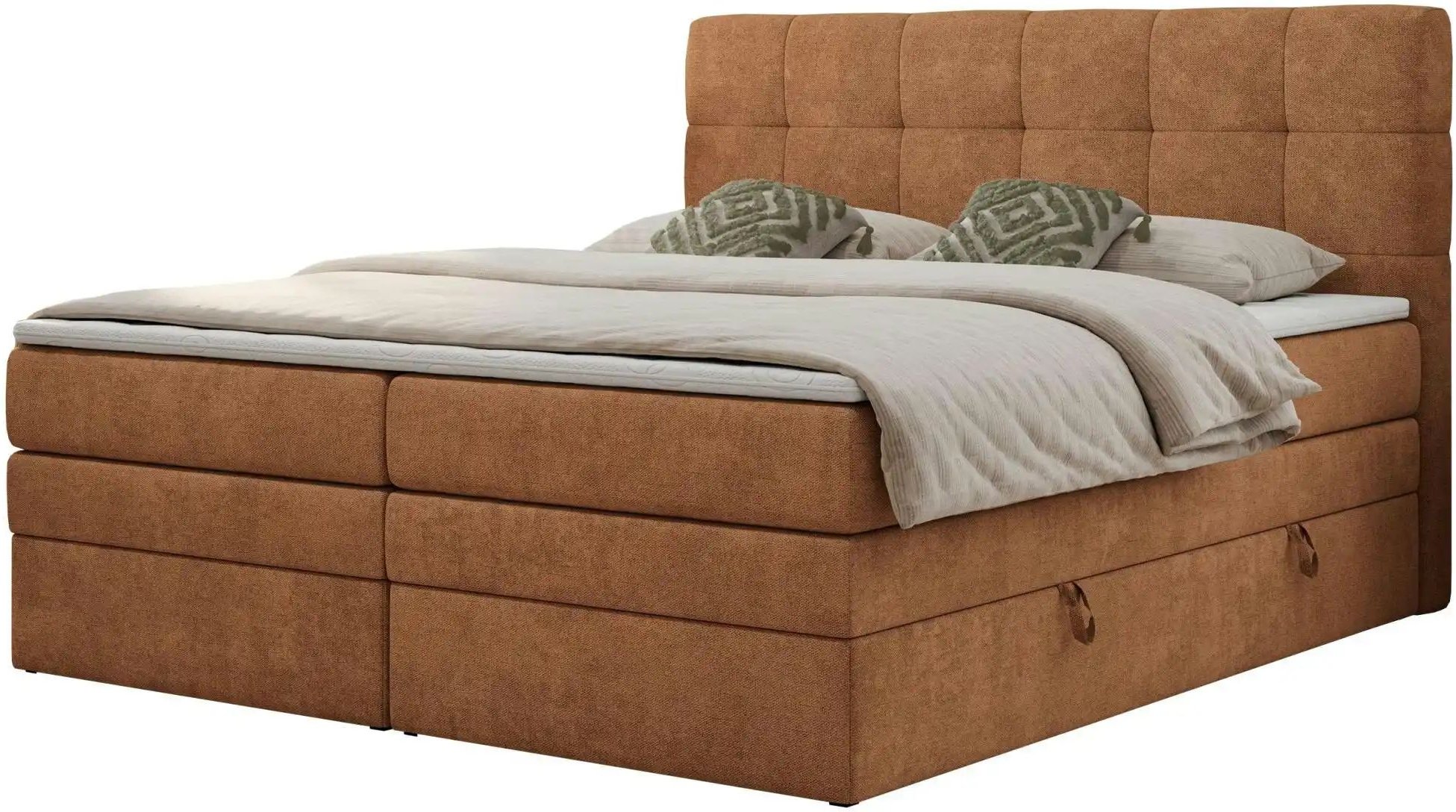 Boxspringbett mit Bettkasten Luka King ¦ orange ¦ Maße (cm): B: 120 H: 110 Betten > Boxspringbetten - Höffner