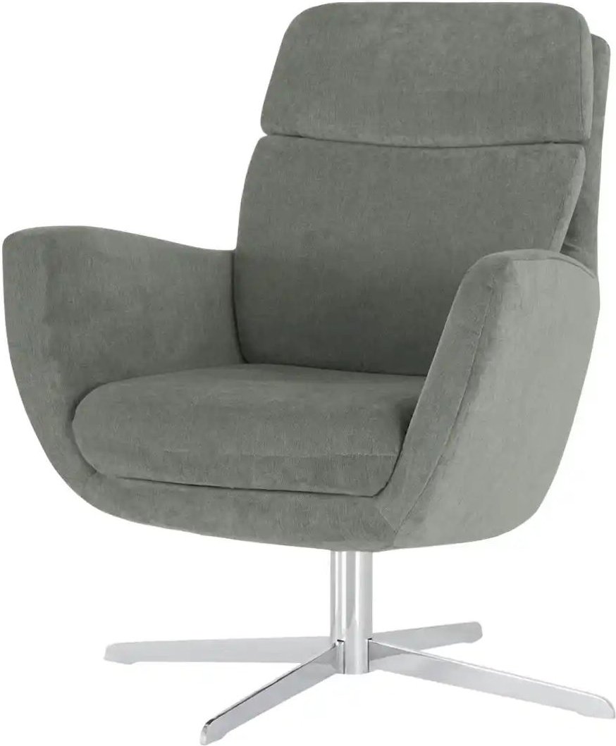 Max Schelling Drehsessel aus Mikrofaser Sierra ¦ grau ¦ Maße (cm): B: 76 H: 93 T: 79.0 Polstermöbel > Sessel > Drehsesse...