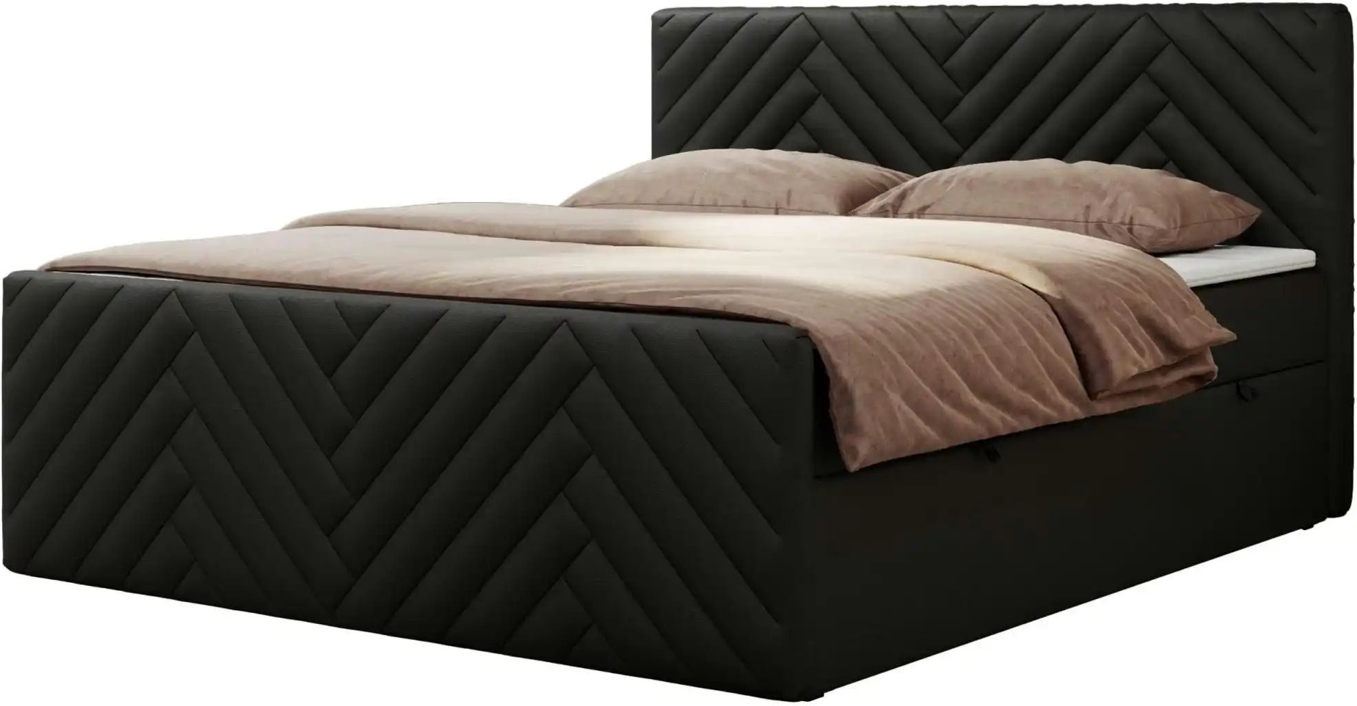 Boxbett mit Bettkasten Paris Duo ¦ schwarz ¦ Maße (cm): B: 201 H: 110 Betten > Komfortbetten - Höffner