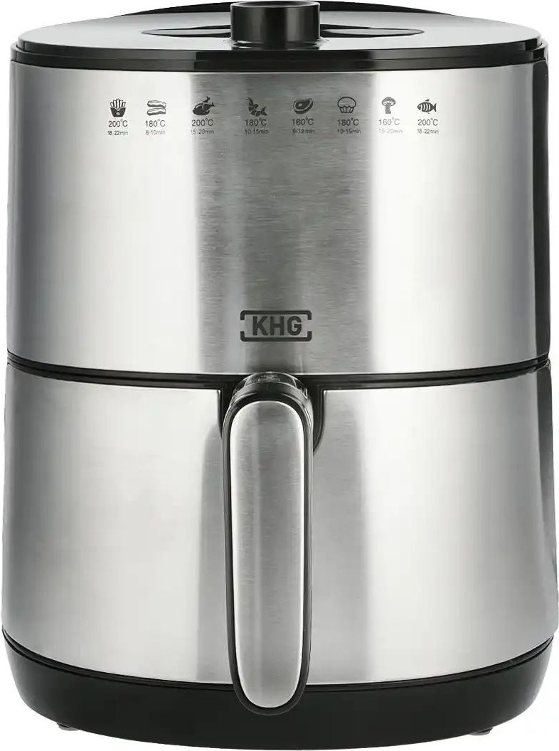 KHG Heißluft-Fritteuse Airfryer HLF-3200 ¦ silber ¦ Kunststoff,Metall ¦ Maße (cm): B: 27,5 H: 34,2 T: 36.5 Elektrokleing...