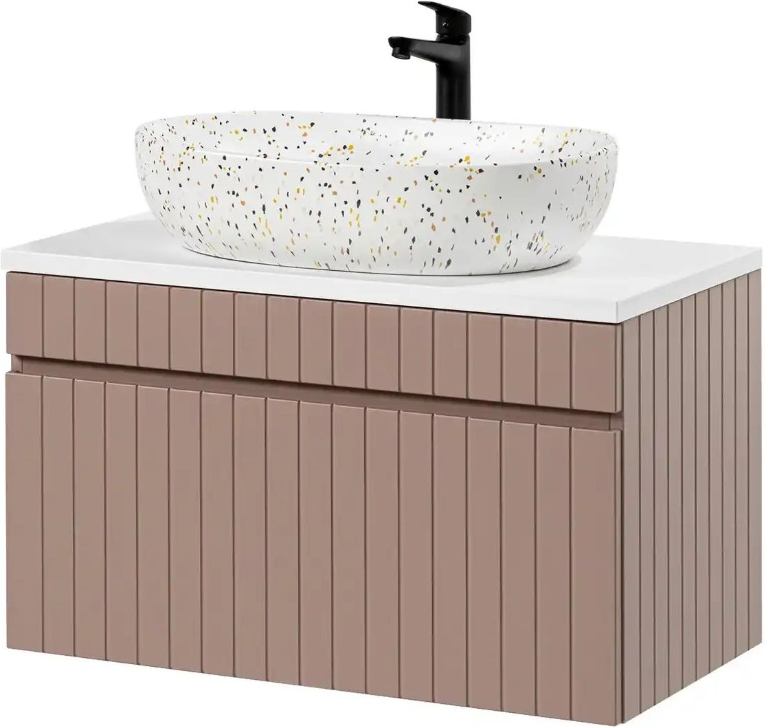 Thumbnail - Waschtischkombination Idasee ¦ rosa/pink ¦ Maße (cm): B: 80,6 H: 59,2 T: 46.5 Schränke > Badschränke > Waschbecken-unte...