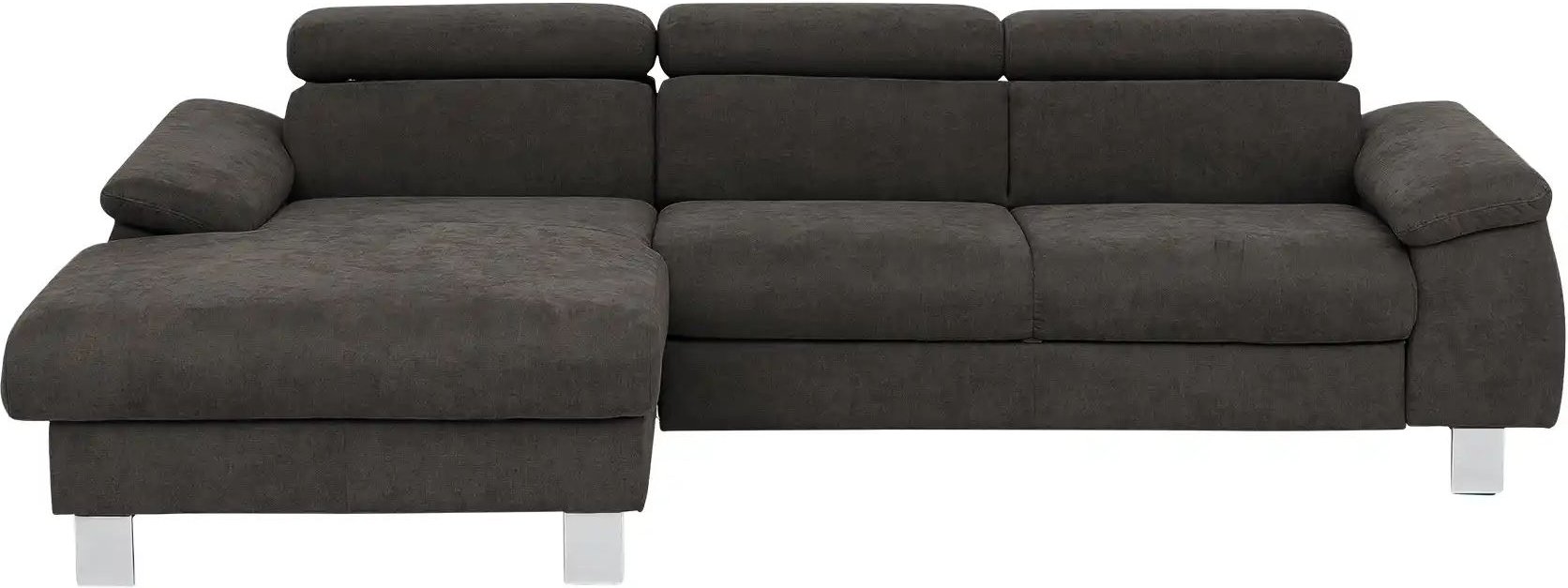 uno Ecksofa aus Velours Micky ¦ braun ¦ Maße (cm): B: 166 H: 72 T: 244.0 Polstermöbel > Sofas > Ecksofas - Höffner