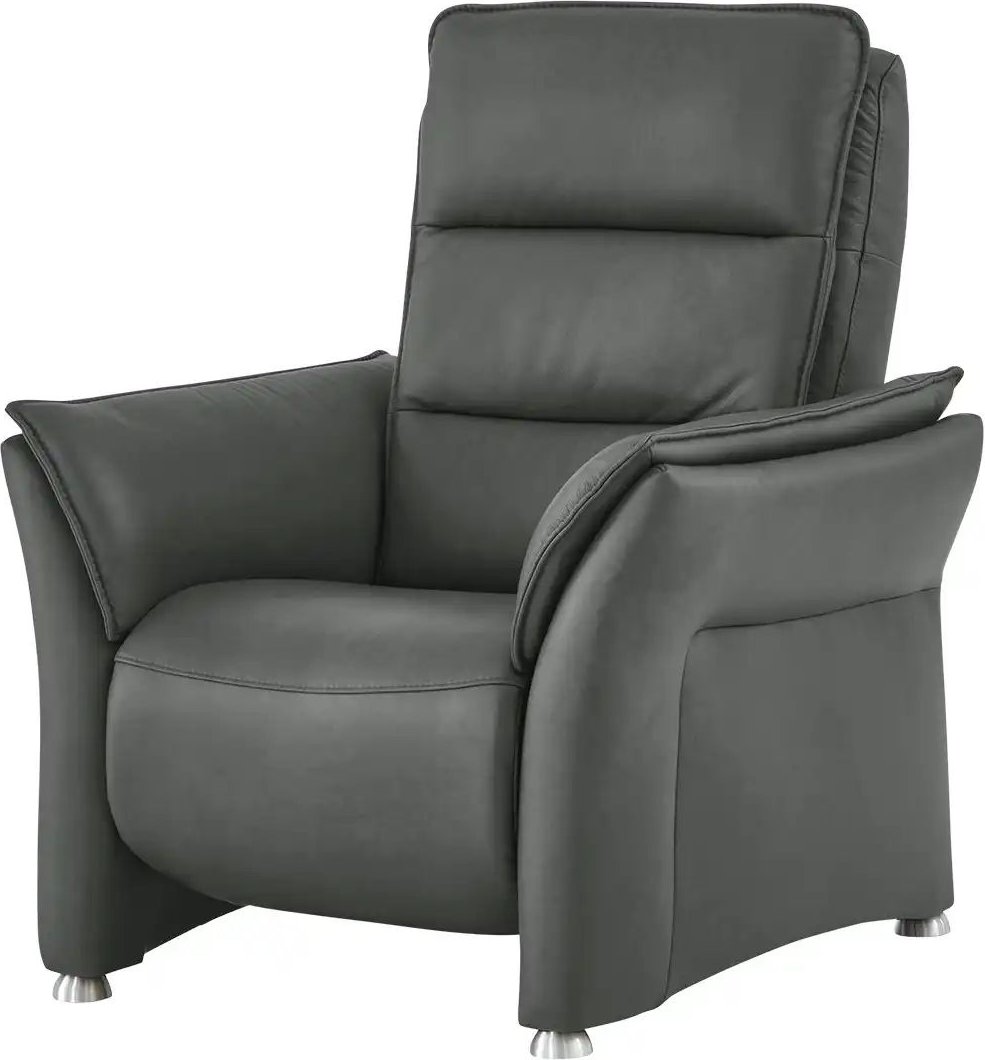 Hukla Sessel Echtleder Corina ¦ grau ¦ Maße (cm): B: 92 H: 112 T: 90.0 Polstermöbel > Sessel > Fernsehsessel - Höffner