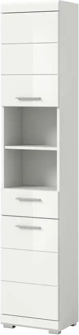 Thumbnail - Hochschrank SCHLOONSEE Breite 37cm 2 Tür 1 Schubkasten 2 offene Fächer MDF-Front in verschiedenen Farben erhältlic...