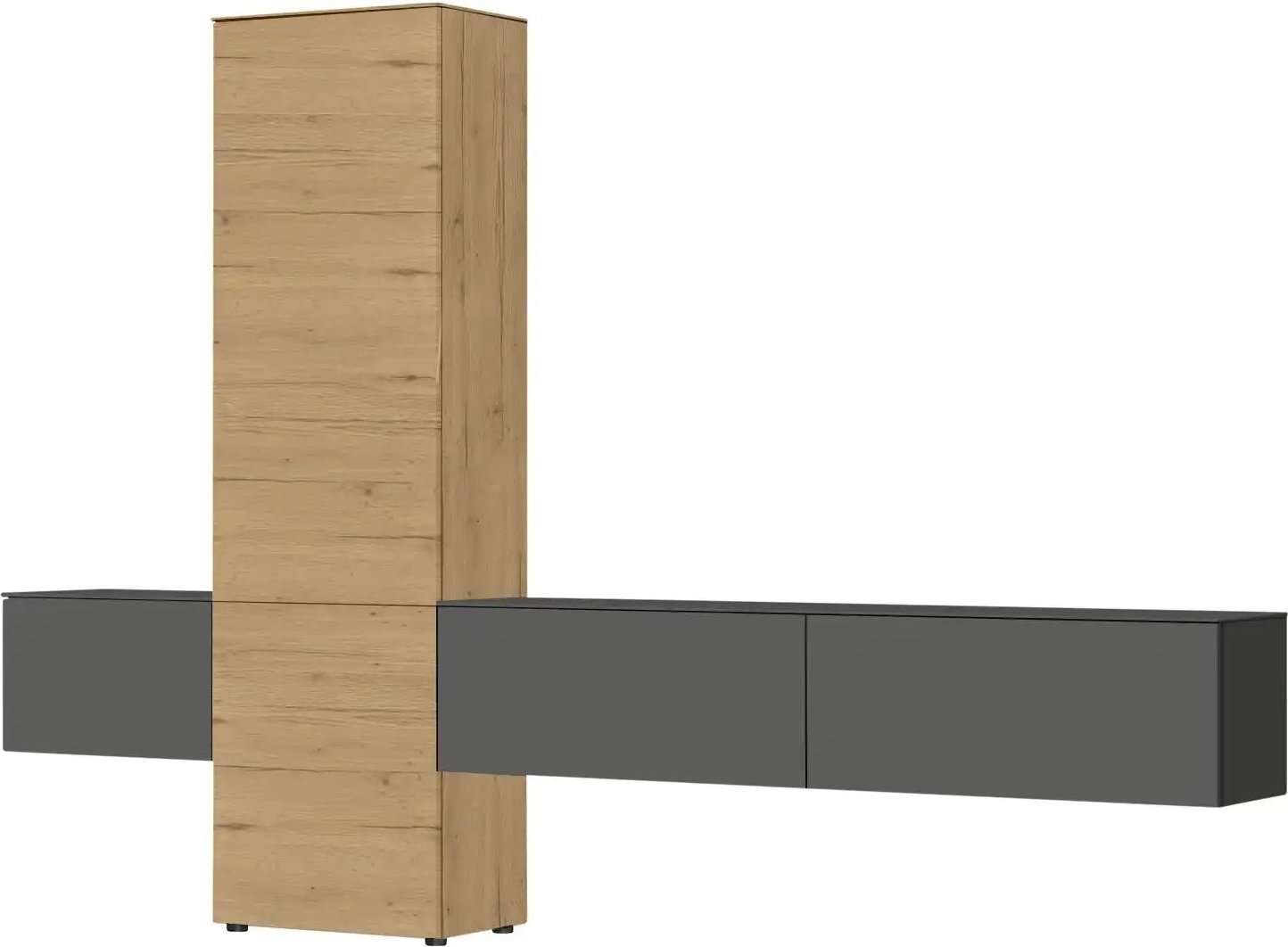 Thumbnail - Content Wohnwand Style ¦ grau ¦ Maße (cm): B: 301 H: 205 T: 38.0 Kommoden & Sideboards > Wohnwände - Höffner