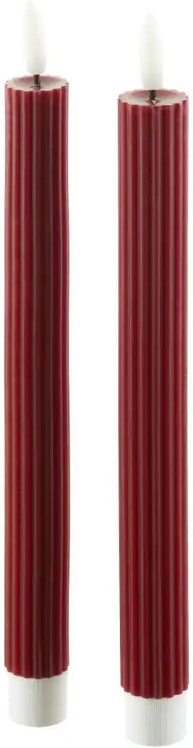 HOME STORY LED Stabkerze 2er Set ¦ rot ¦ Paraffin,Kunststoff ¦ Maße (cm): H: 20 Ø: 2.2 Weihnachten - Höffner