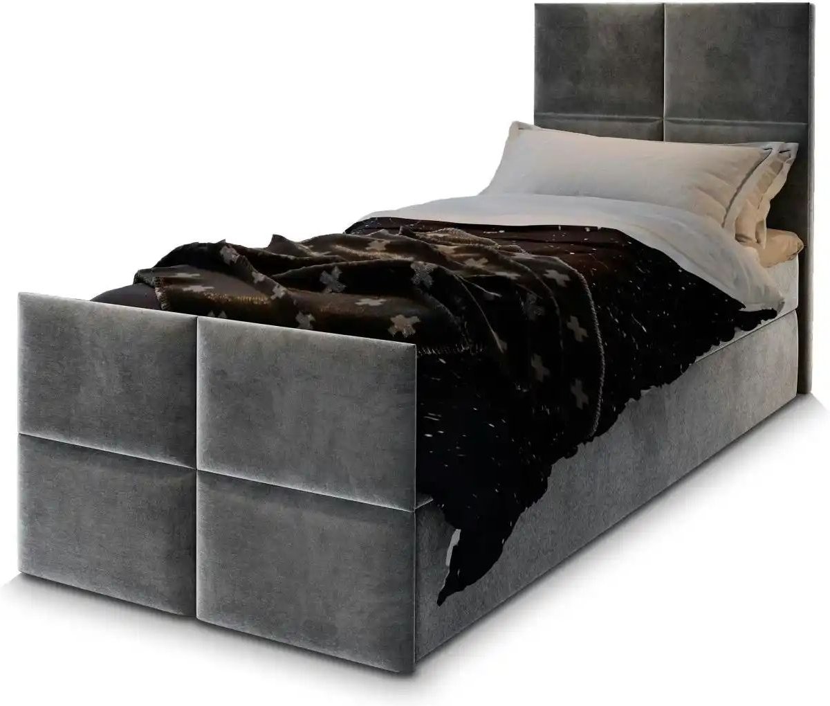 MASSENO Boxbett mit Bettkasten Ariel ¦ grau ¦ Maße (cm): B: 90 H: 98 Betten > Polsterbetten - Höffner