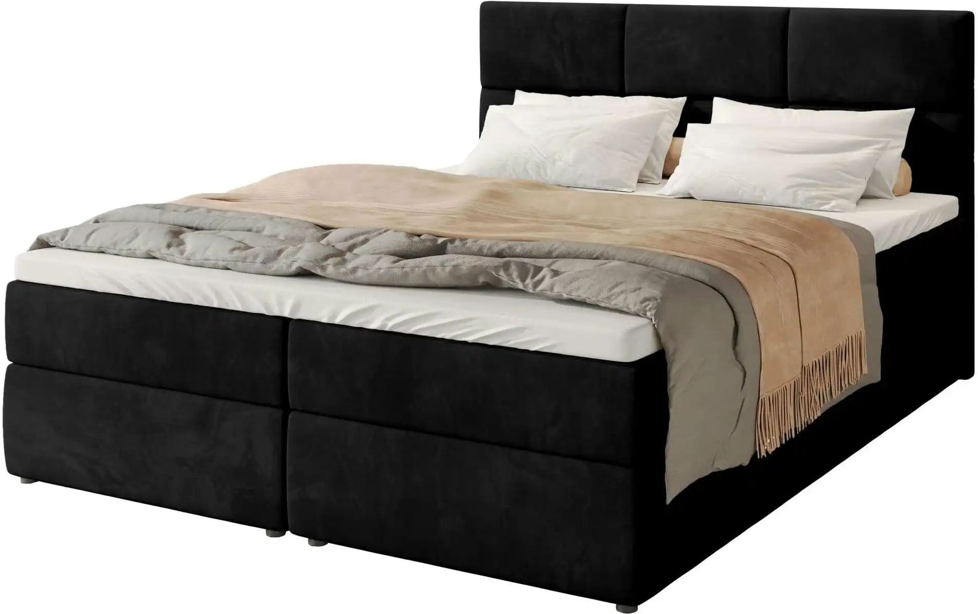 Boxbett mit Stauraum und Topper Boston ¦ schwarz ¦ Maße (cm): B: 180 H: 102 Betten > Polsterbetten - Höffner