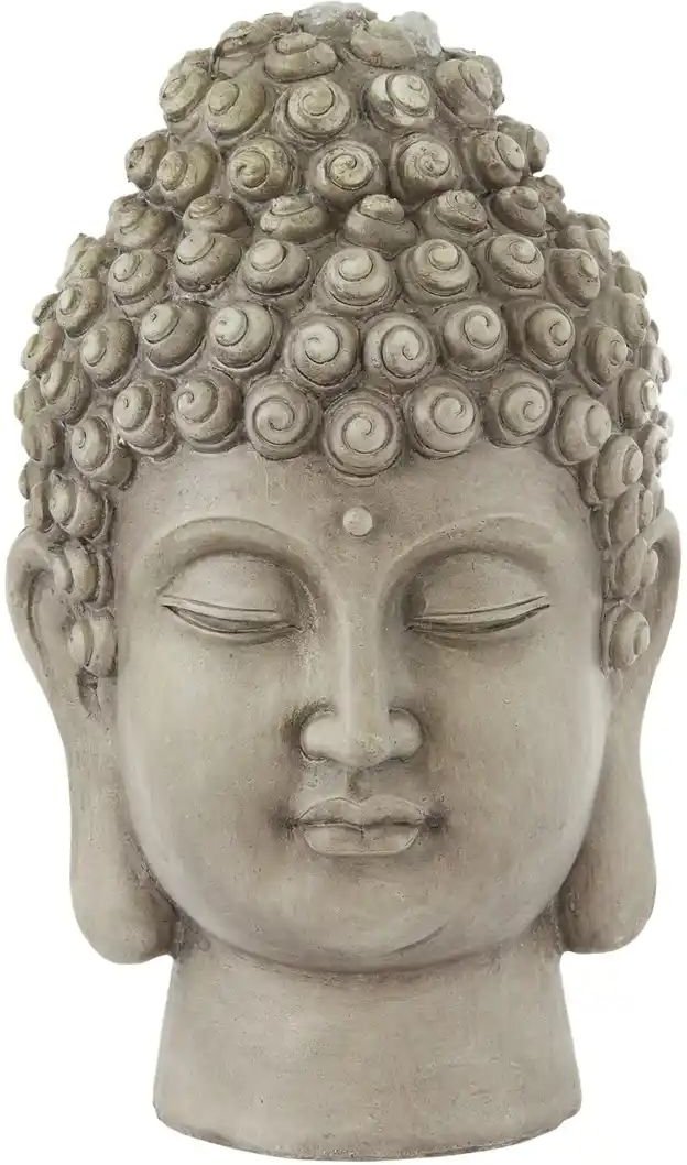 HOME STORY Buddha Figur ¦ grau ¦ Polyresin (Kunstharz) ¦ Maße (cm): B: 15 H: 25 T: 16.0 Accessoires > Dekoartikel - Hö...