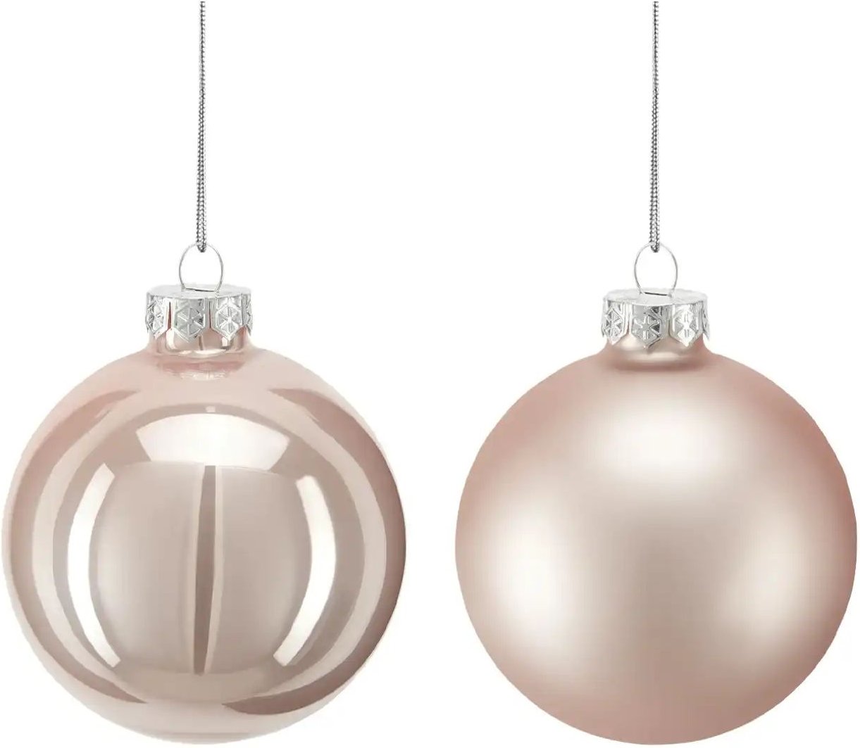 Weihnachtskugel 6er Set ¦ rosa/pink ¦ Glas,Aluminium Ø: 8 Weihnachten - Höffner