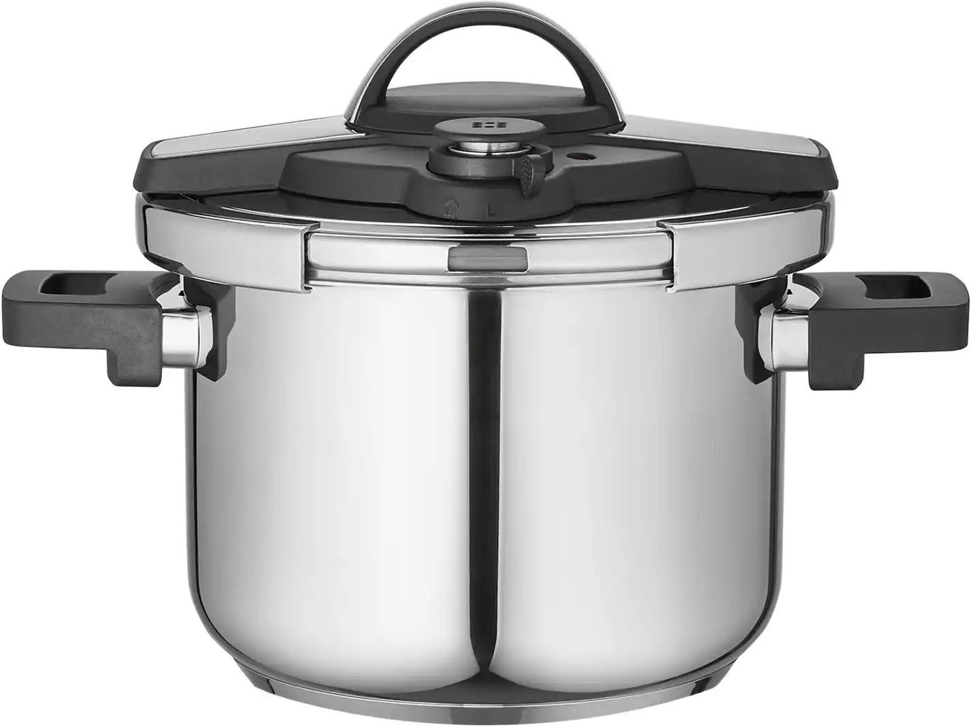 KHG Schnellkochtopf ¦ silber ¦ Edelstahl,Kunststoff ¦ Maße (cm): H: 16,5 Ø: 22 Töpfe & Pfannen & Zubehör > Töpfe > Sc...