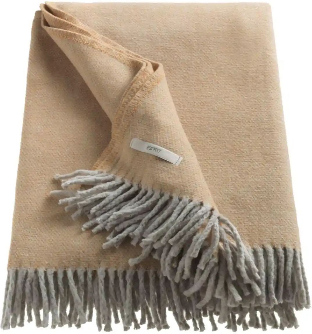 Esprit Plaid  Jade ¦ gelb ¦ Baumwollmischgewebe ¦ Maße (cm): B: 140 Dekokissen & Decken > Kuscheldecken & Wohndecken - H...