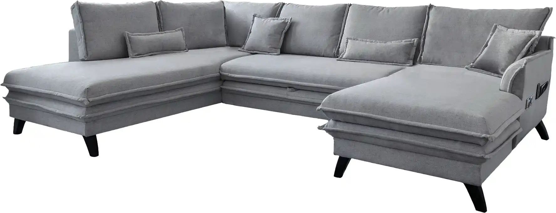 Miuform Wohnlandschaft mit Schlaffunktion Charming Charlie ¦ grau ¦ Maße (cm): B: 302 H: 90 Polstermöbel > Sofas > Wohnl...