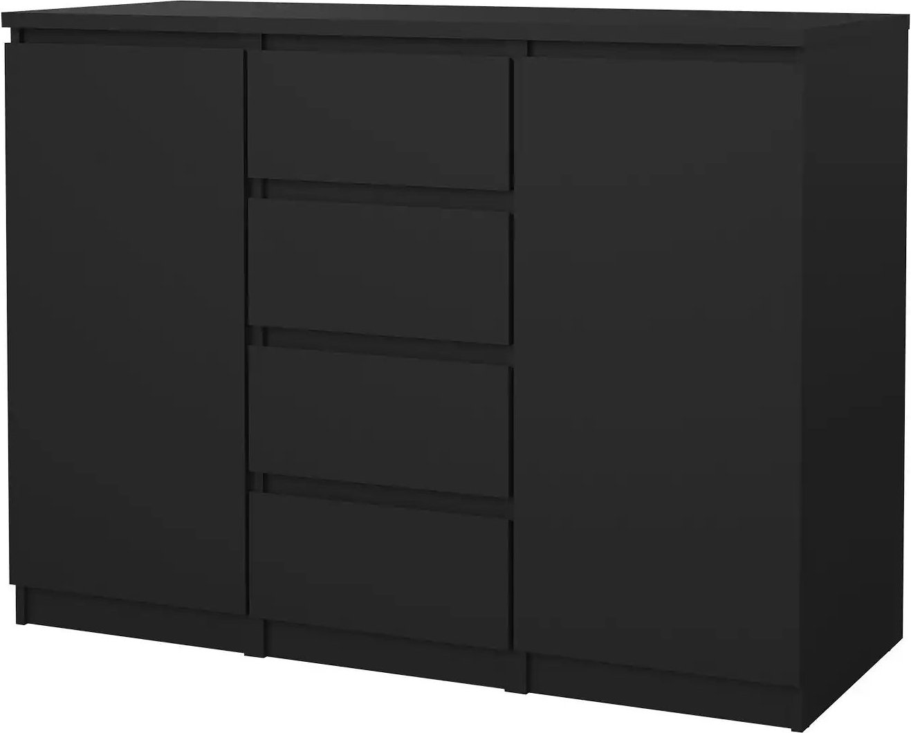 Sideboard Nardo ¦ schwarz ¦ Maße (cm): B: 120,8 H: 90,7 T: 50.0 Kommoden & Sideboards > Sideboards - Höffner