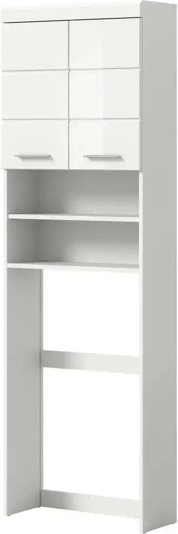 Waschmaschinenumbauschrank SCHLOONSEE Breite 63cm für Waschmaschine & Trockner 2 Türen MDF-Front in verschiedenen F...