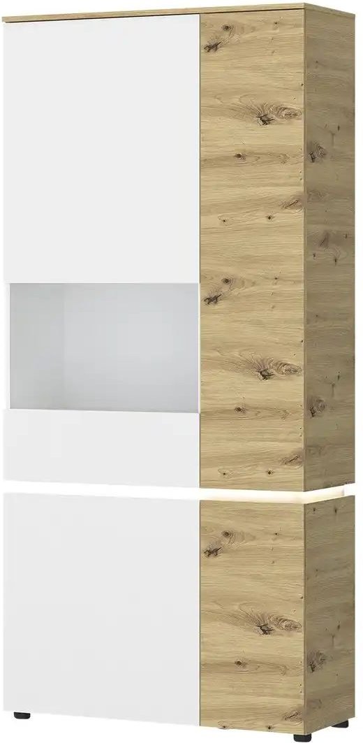 Vitrine Soft-Close Luci ¦ weiß ¦ Maße (cm): B: 91 H: 199 T: 40.0 Schränke > Vitrinen - Höffner