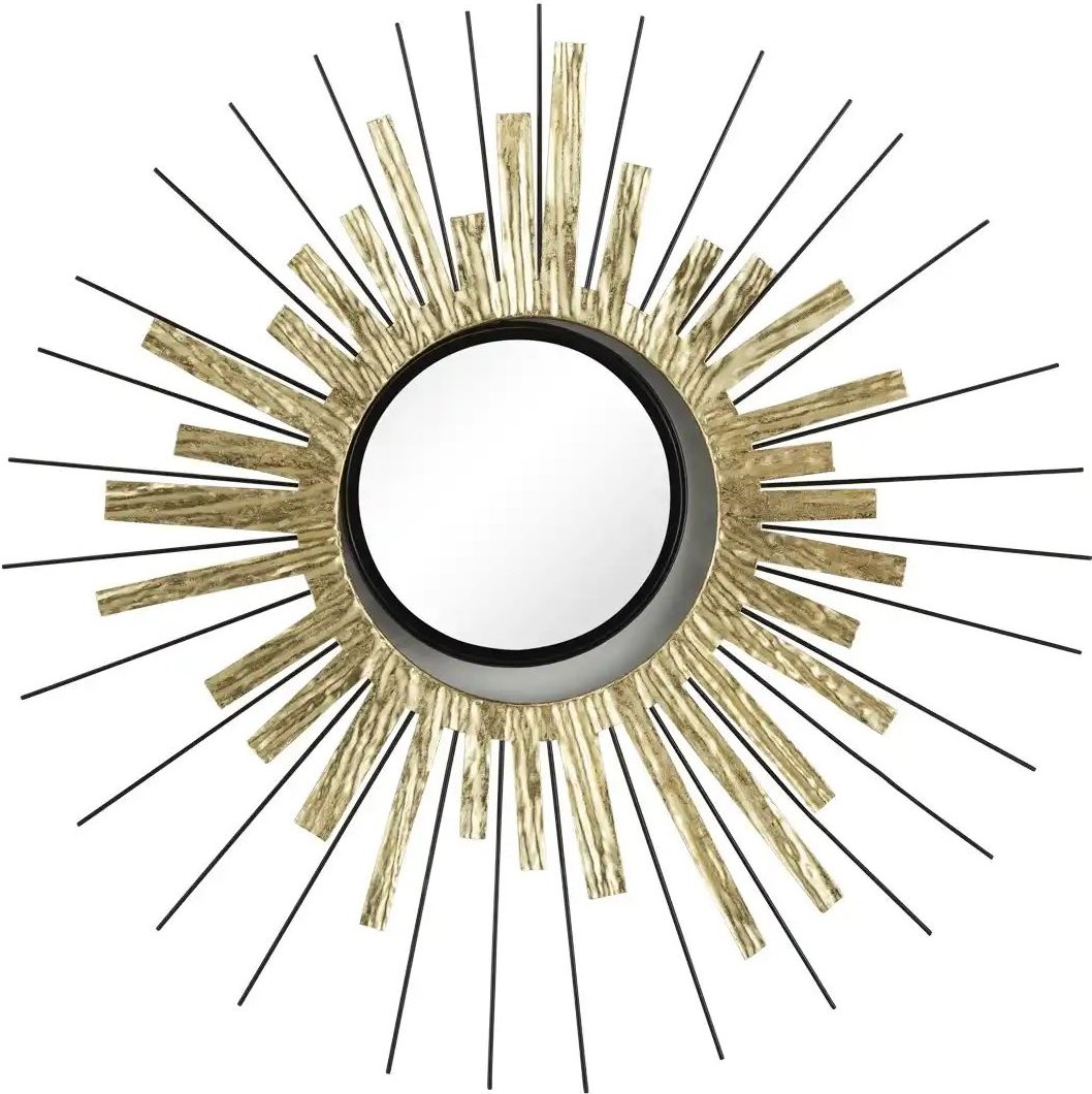 HOME STORY Wandspiegel Sonne ¦ gold ¦ Metall,Glas ¦ Maße (cm): T: 3.8 Ø: 80 Accessoires > Spiegel - Höffner