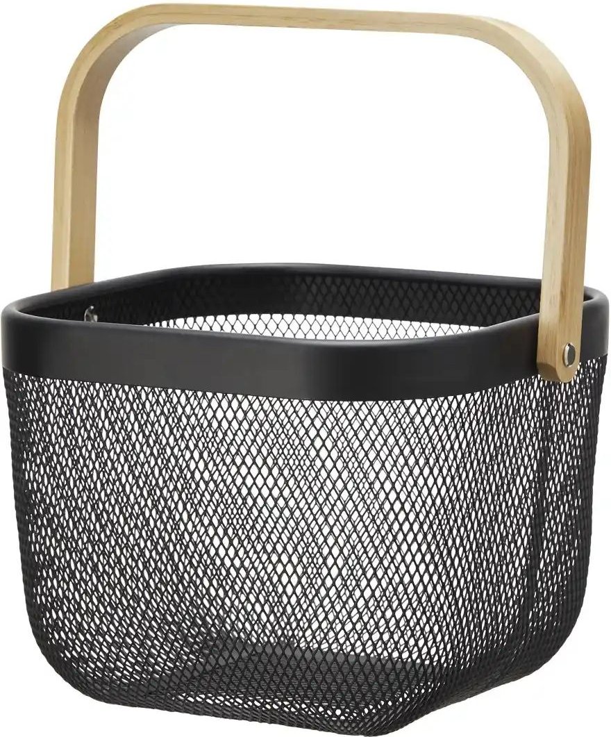 KHG Obstkorb ¦ schwarz ¦ Edelstahl ¦ Maße (cm): B: 20,5 H: 15,5 Küchenzubehör & Helfer > Küchenhelfer - Höffner