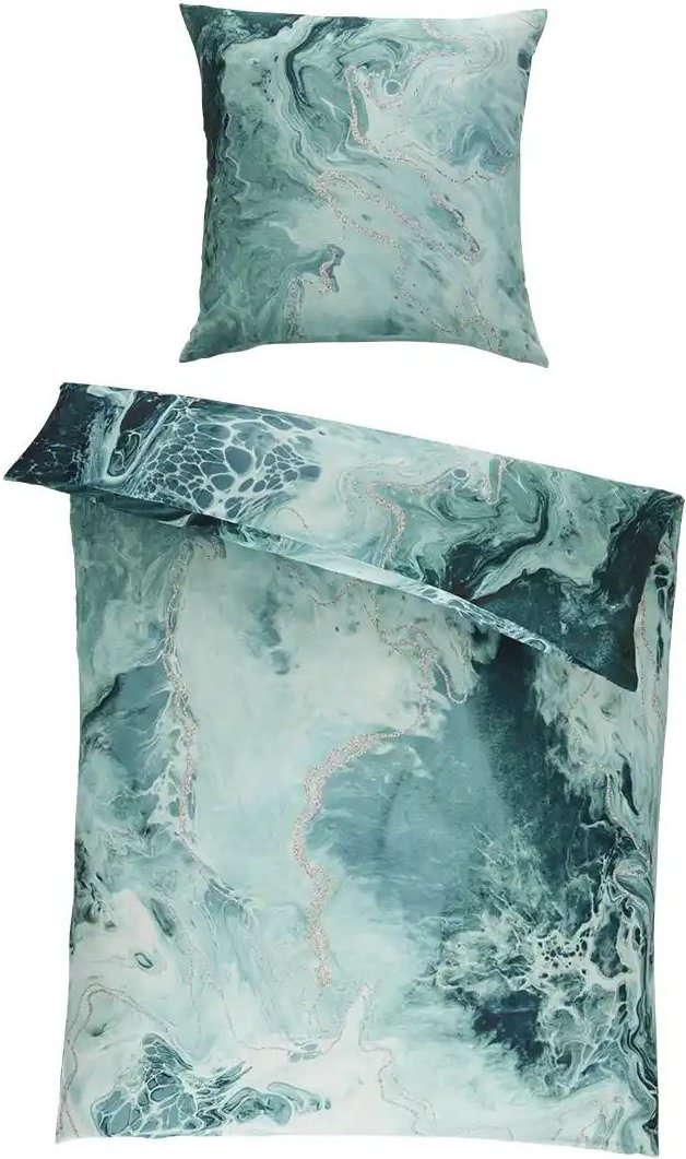 como Satin Bettwäsche Frosty ¦ türkis/petrol ¦ Maße (cm): B: 135 Bettwaren > Bettwäsche > Bettwäsche ganzjährig - Höffn...