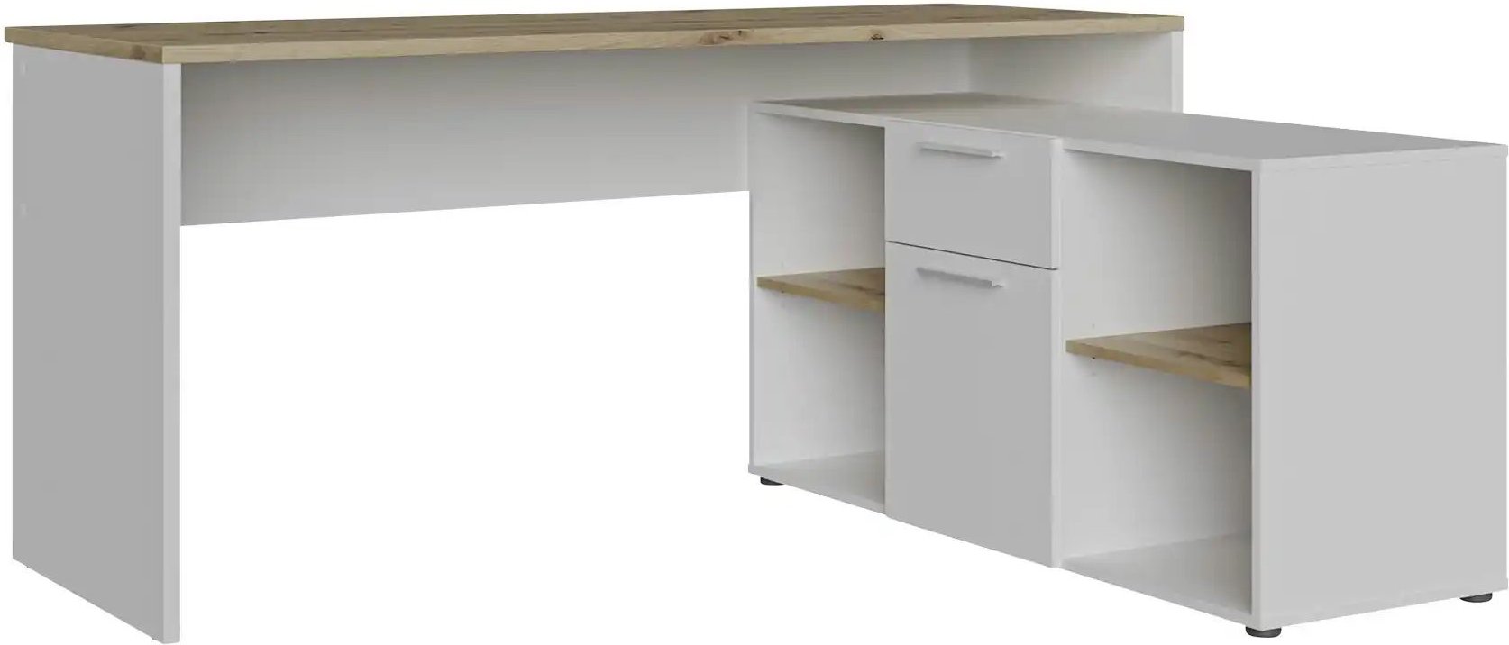 Eckschreibtisch Chamb ¦ weiß ¦ Maße (cm): B: 160 H: 73,5 T: 128.0 Tische > Schreibtische - Höffner