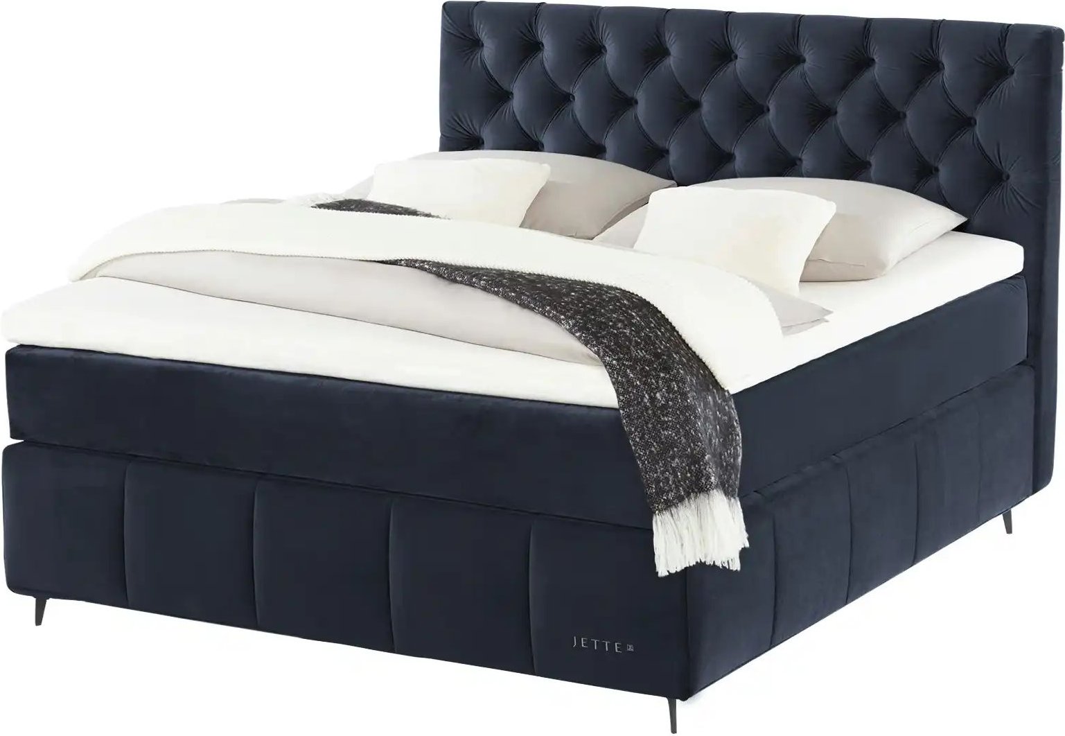Jette Home Boxspringbett Jette Glam ¦ blau ¦ Maße (cm): B: 162 H: 132,5 Betten > Boxspringbetten - Höffner