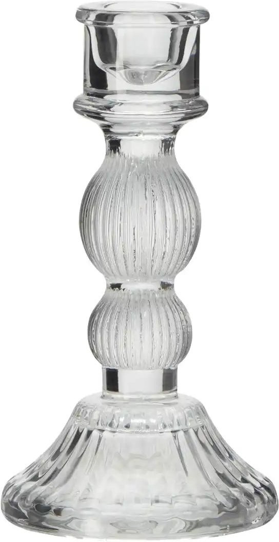 HOME STORY Kerzenhalter   ¦ transparent/klar ¦ Glas ¦ Maße (cm): H: 15,5  Ø: 8.3 Accessoires > Kerzen & Kerzenständer > ...