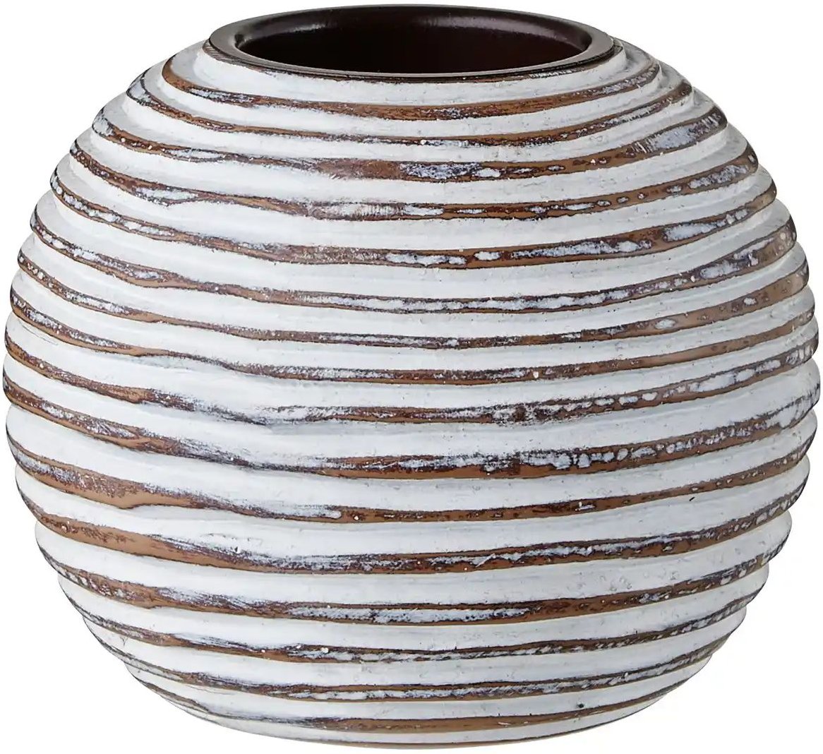 Teelichthalter ¦ braun ¦ Polyresin (Kunstharz) ¦ Maße (cm): H: 8,5 Ø: 10 Accessoires > Kerzen & Kerzenständer > Teeli...