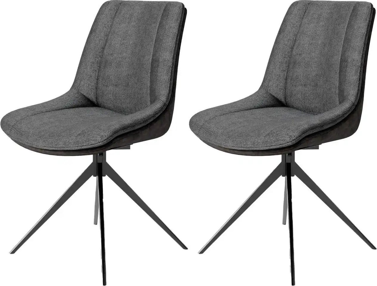 by Living Esszimmerstuhl 2er-Set Phoenix ¦ grau ¦ Maße (cm): B: 50 H: 88 Stühle > Esszimmerstühle > Esszimmerstühle ohn...