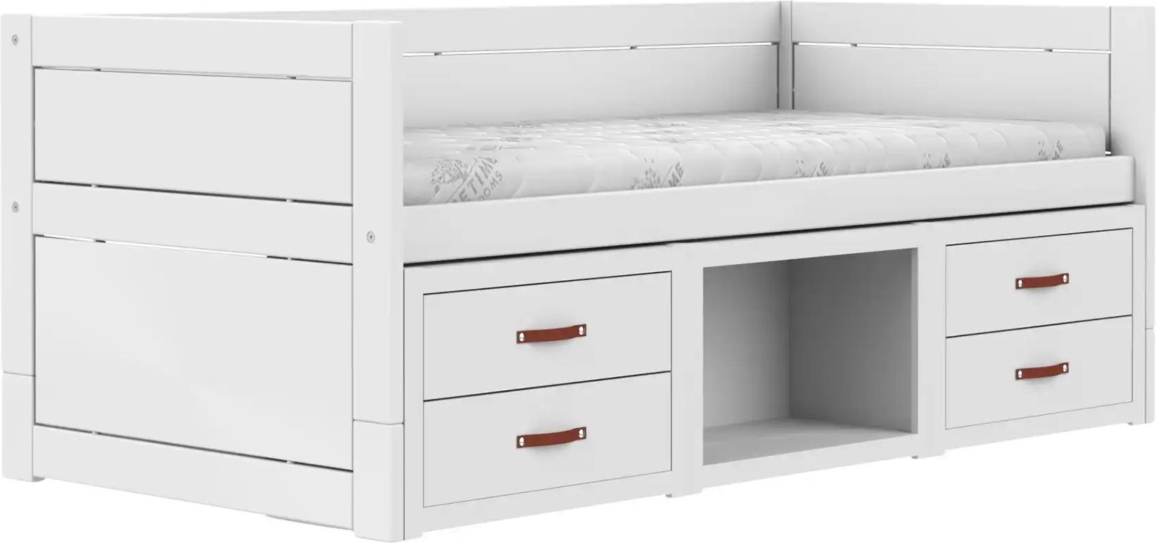 Thumbnail - Lifetime Kojenbett mit Regalen Basis ¦ weiß ¦ Maße (cm): B: 207 H: 83 T: 102.0 Betten > Bettgestelle - Höffner