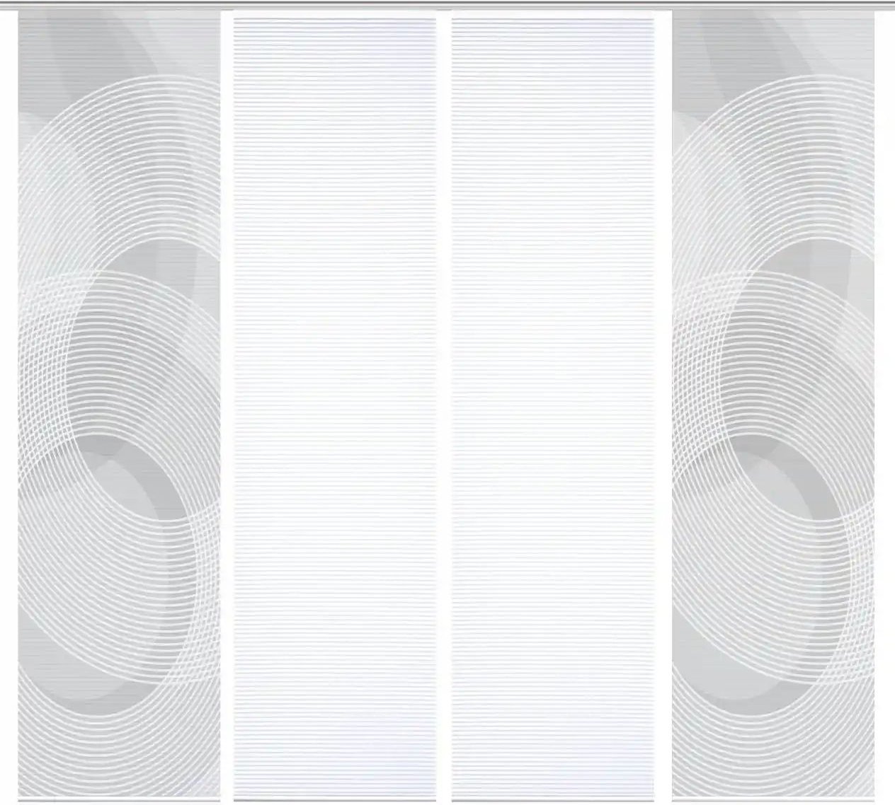 HOME in green Schiebevorhang ¦ grau ¦ Synthetik ¦ Maße (cm): B: 60 H: 245 Gardinen & Rollos > Gardinen & Vorhänge > Sc...