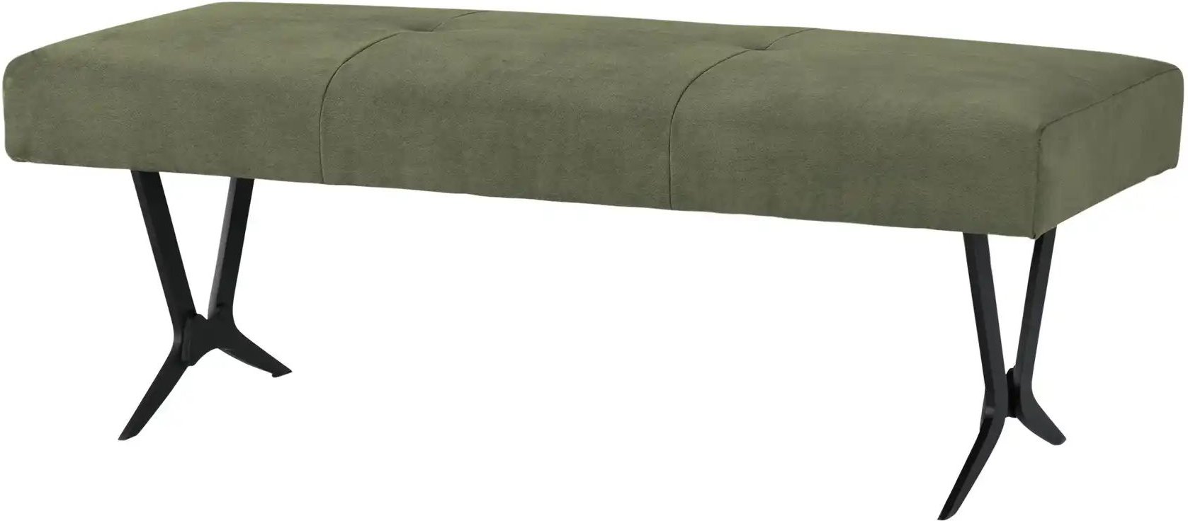Woodford Polsterbank mit Metallkufe Scadia ¦ grün ¦ Maße (cm): B: 150 H: 48 T: 56.0 Bänke > Einzelbänke - Höffner