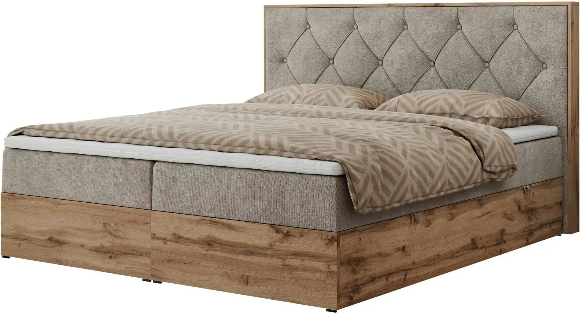 Boxbett mit Bettkasten Veneto ¦ beige ¦ Maße (cm): B: 208 H: 115 Betten > Komfortbetten - Höffner