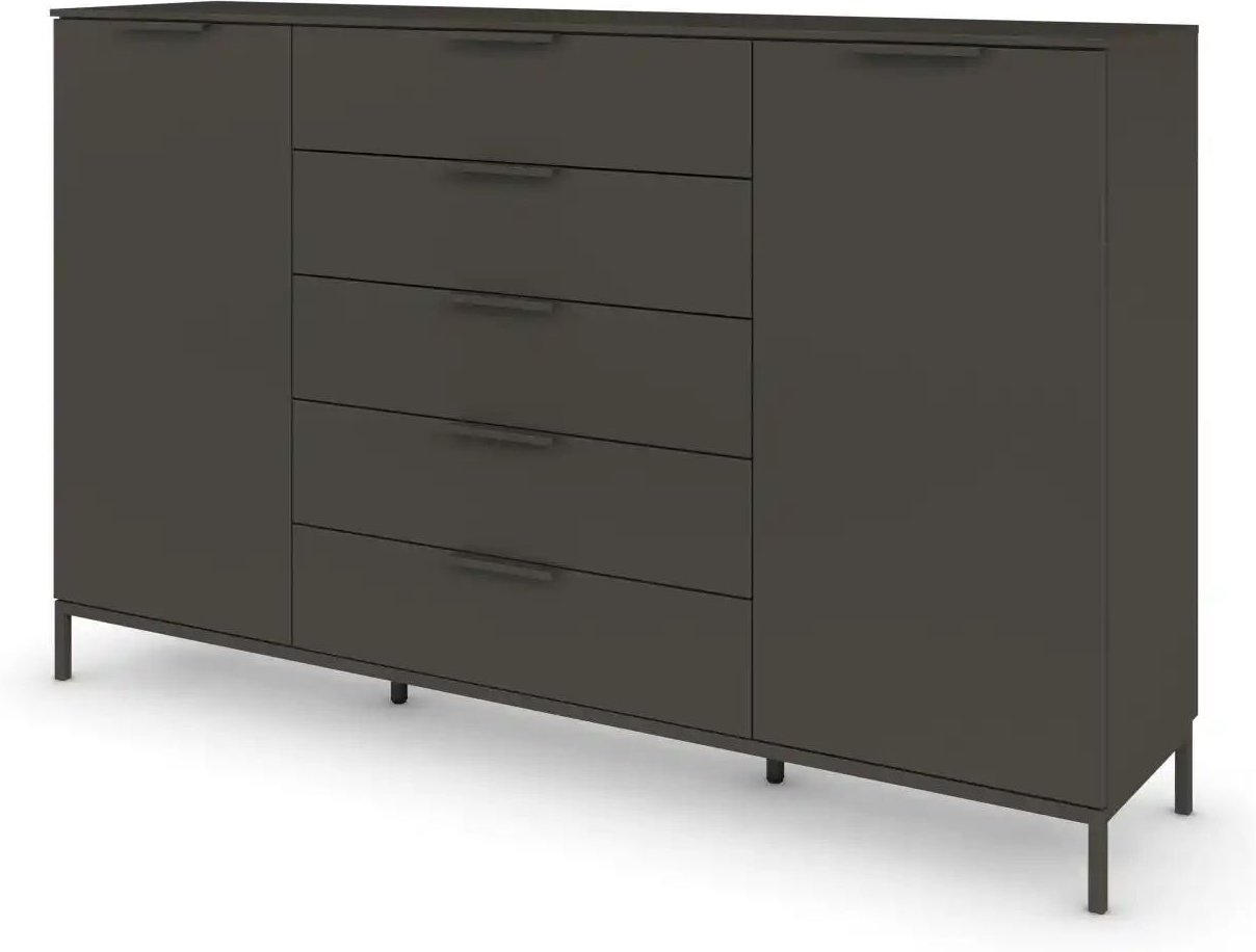 Thumbnail - Highboard Frome ¦ schwarz ¦ Maße (cm): B: 180 H: 111 Kommoden & Sideboards > Highboards - Höffner