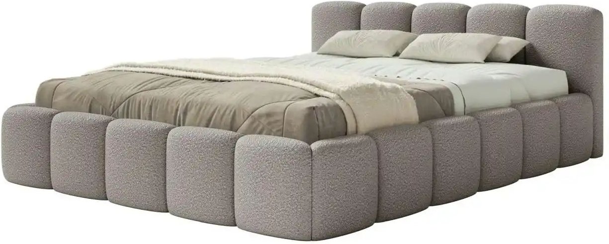 Selsey Polsterbett in Bouclé Cloudy Low ¦ grau ¦ Maße (cm): B: 180 H: 72 Betten > Polsterbetten - Höffner