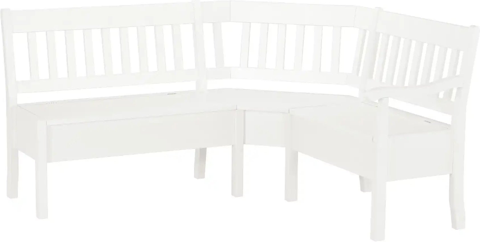 maison bleue Truhen-Eckbank massiv Bendix ¦ weiß ¦ Maße (cm): H: 93 Bänke > Eckbänke - Höffner