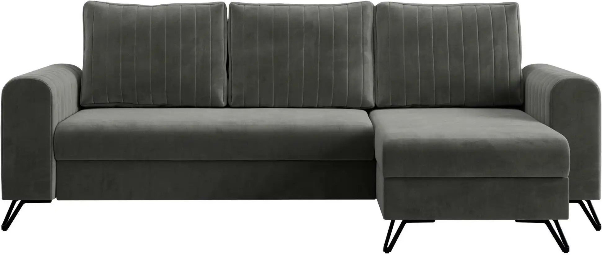 Ecksofa mit Schlaffunktion Axel ¦ grau ¦ Maße (cm): B: 242 H: 90 Polstermöbel > Sofas > 3-Sitzer - Höffner