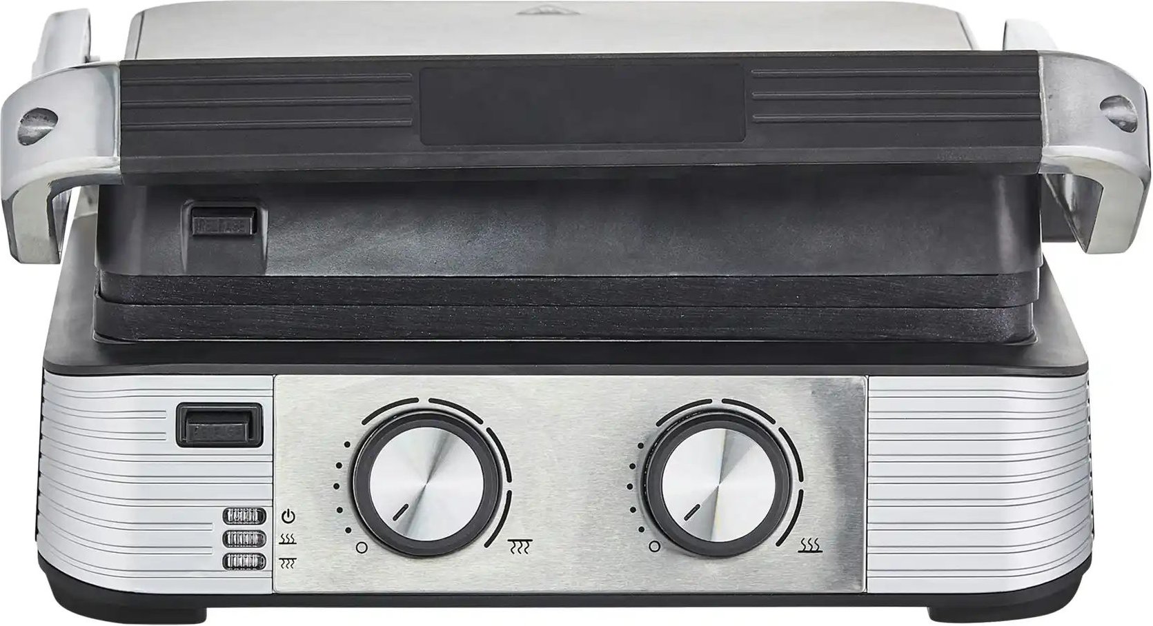 Meisterkoch Kontaktgrill KGR-2001 (E) ¦ silber ¦ Kunststoff,Edelstahl ¦ Maße (cm): B: 36,5 H: 18 T: 36.8 Elektrokleinge...