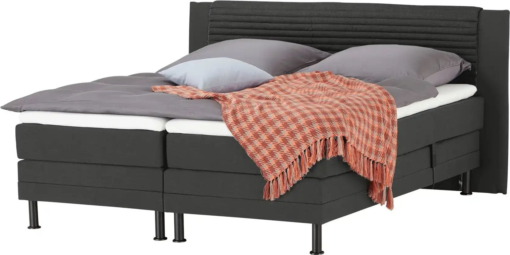 Motor-Boxspringbett Synda ¦ grau ¦ Maße (cm): B: 220 H: 107 Betten > Boxspringbetten - Höffner