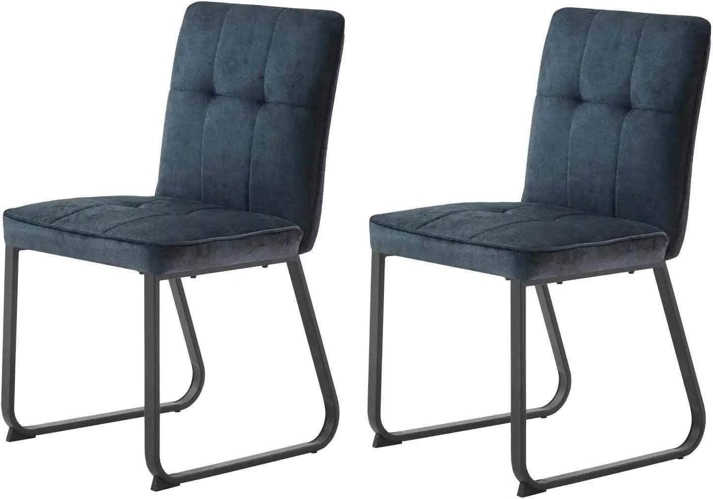 by Living Esszimmerstuhl 2er-Set Talea ¦ grau ¦ Maße (cm): B: 48,5 H: 88,5 Stühle > Kufenstühle - Höffner