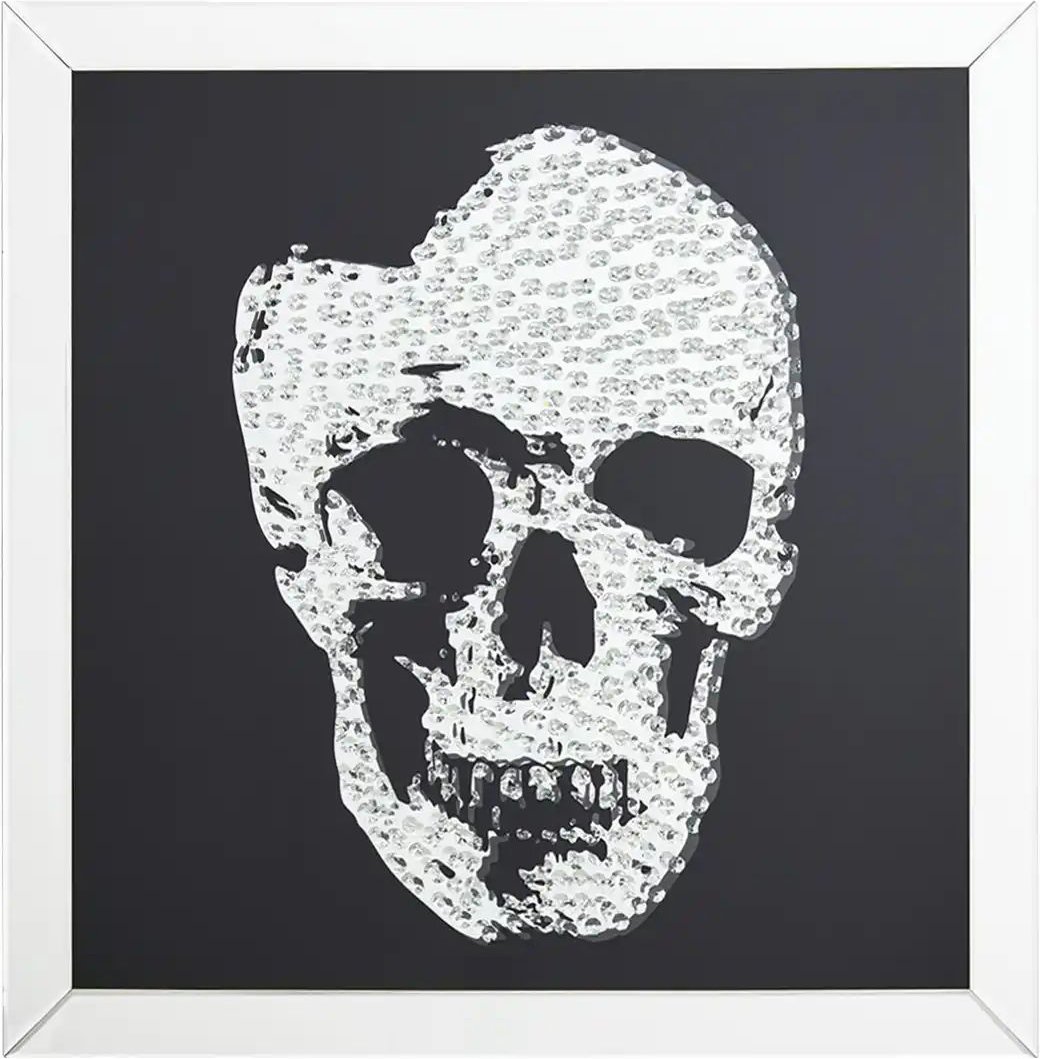Wandspiegel mit Totenkopf Xino ¦ verspiegelt ¦ Holzwerkstoff,Glas,Acryl ¦ Maße (cm): B: 90 H: 90 T: 4.4 Accessoires > B...