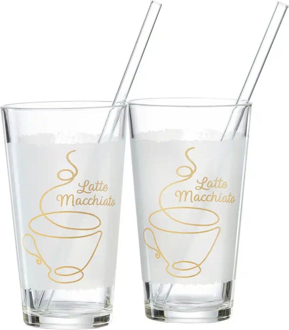 Ritzenhoff & Breker Latte Macchiato Gläserset ¦ transparent/klar ¦ Glas ¦ Maße (cm): B: 18 H: 12 Gläser & Karaffen - H...