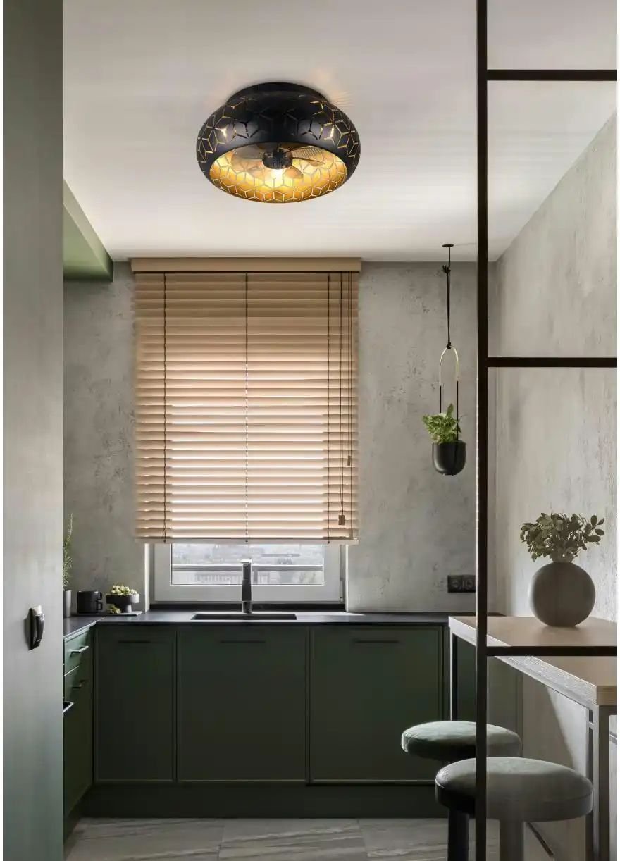 Thumbnail - Ventilator ¦ schwarz ¦ Maße (cm): H: 22 Ø: 50 Lampen & Leuchten > Deckenleuchten - Höffner