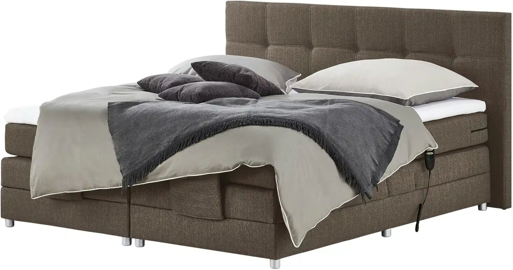 Thumbnail - uno Motor-Boxspringbett Manolo ¦ braun ¦ Maße (cm): B: 202 H: 112 Betten > Boxspringbetten - Höffner