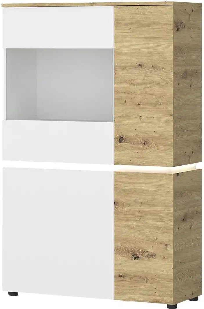 Vitrine Soft-Close Luci ¦ weiß ¦ Maße (cm): B: 91 H: 146 T: 40.0 Schränke > Vitrinen - Höffner