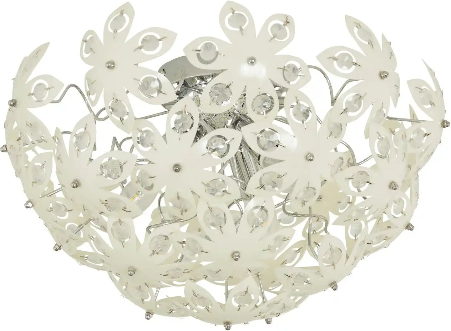 Deckenleuchte 3-flammig Acrylblüten weiß ¦ weiß ¦ Maße (cm): H: 30 Ø: 55 Lampen & Leuchten > Deckenleuchten - Höffne...