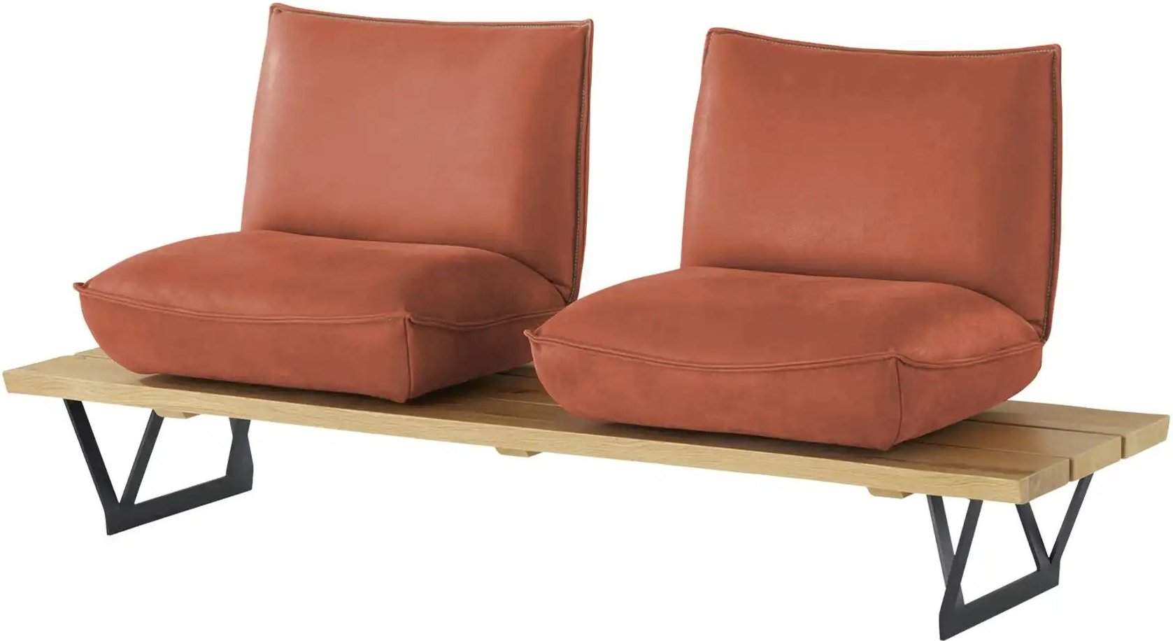 KOINOR Kufenbank Leder Schwof ¦ braun ¦ Maße (cm): B: 190 H: 88 T: 70.0 Bänke > Einzelbänke - Höffner